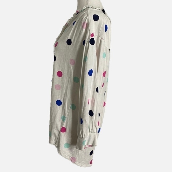 Crown & Ivy Women's‎ Julianna Henley Ruffle Trim Dot
Shirt in Ivory - Picture 3 of 11